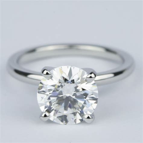 2 Carat Round Diamond Solitaire Ring In Platinum Round Diamond