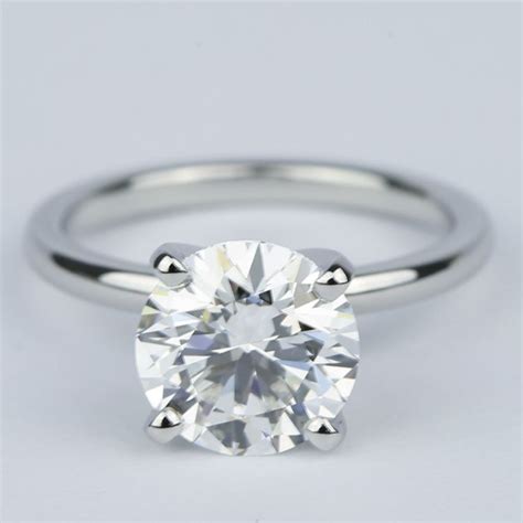 2 Carat Round Diamond Solitaire Ring in Platinum | Round diamond