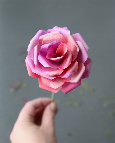 Paper Rose Template Free