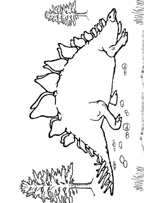 Would you like to offer the most beautiful baby dinosaurs : Free Online Stegosaurus Colouring Page - Kids Activity ...