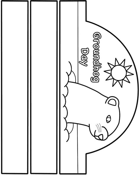 We have selected the best free holiday coloring pages to print out and color. Groundhog Day Hat - Paper craft (Black and White Template)