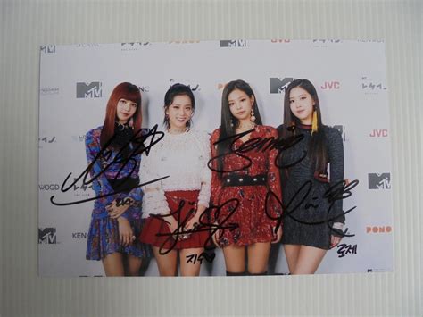 Blackpink Photograph Blackpink All Member Autograph Hand Signed