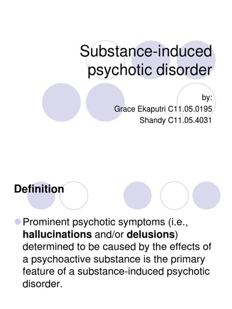 Substance Induced Psychotic Disorder Pdf Psychosis Hallucination