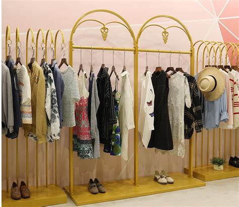 Clothing Store Floor Display Rack Hanging Rack Combination Womens