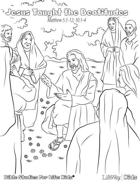Beatitudes Coloring Page Coloring Home