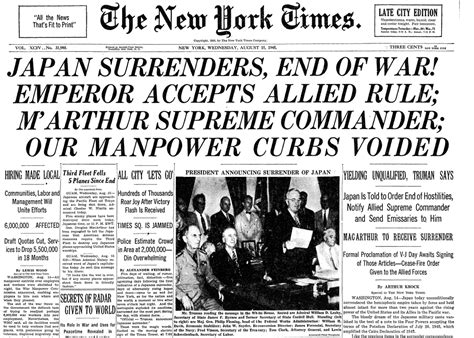 Michael Beschloss On Twitter End Of War New York Times Today 1945
