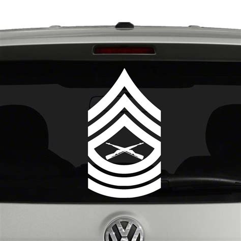 Marine Corp Rank Insignia Master Sergeant E8 Vinyl Decal Sticker