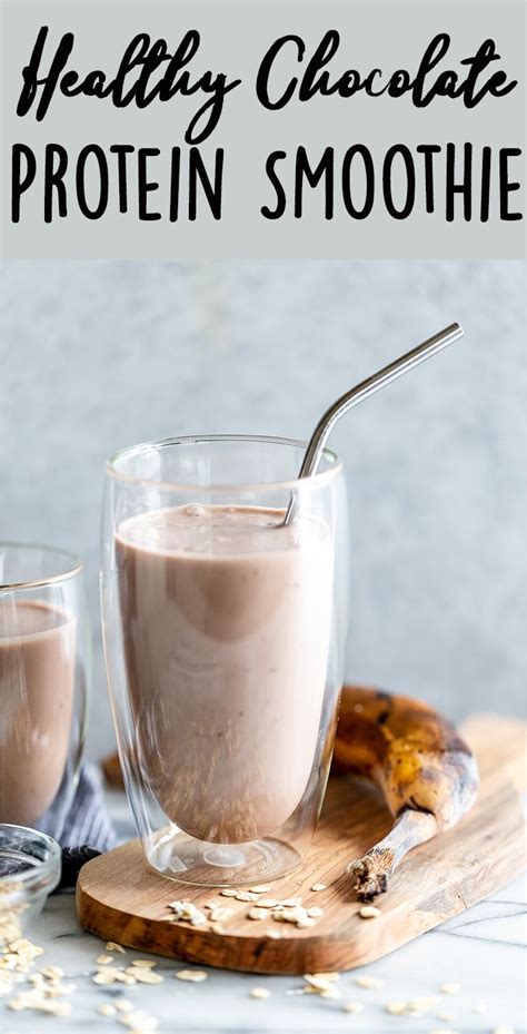 Healthy Chocolate Protein Smoothie Recipe With Images Chocolate