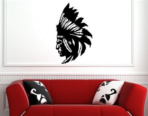 Amazing Dignified Indian Native American Vinyl Wall Sticker Wall Stickers Store Uk Shop