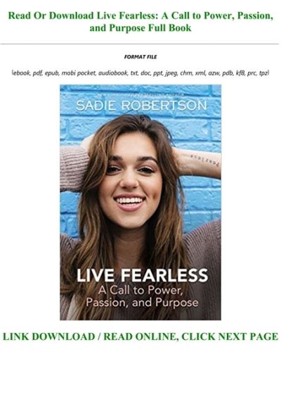 Read Book [pdf] Live Fearless A Call To Power Passion And Purpose [full]