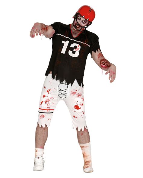 Zombie Football Player Costume American Sport Walker Horror