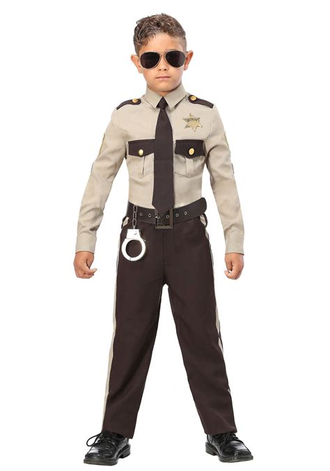 Sheriff Costume For Boys Kids Police Officer Costume