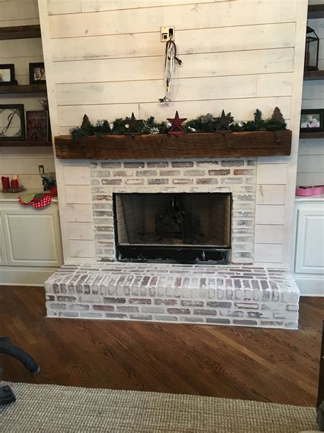 Fireplace redo - Anna Berry Design, LLC #shiplap, #barnwood, #