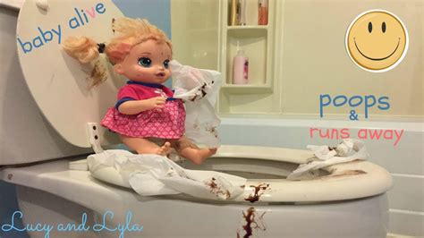 Baby Alive Poops Sick Pooping Diaper Lucy Runs Away From Home Youtube