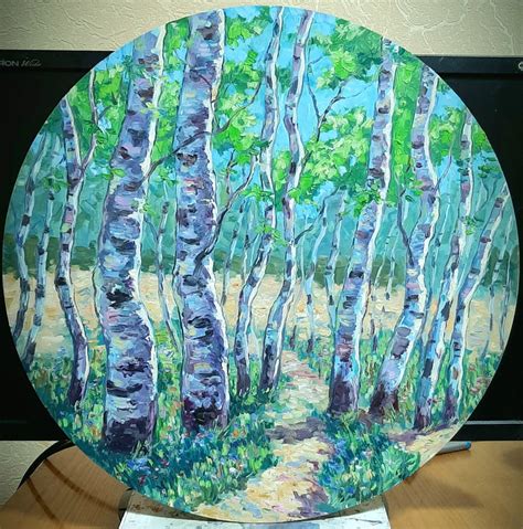 The Green Trees My Oil Painting On Hardboard 2023 9GAG