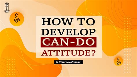 How To Develop Can Do Attitude Youtube