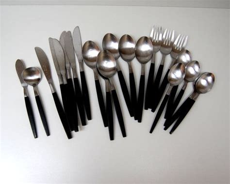 Home › dining room › reed and barton flatware for your modern dinnerware sets. AMC Japan Stainless Flatware Black Plastic by ...