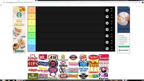 Click 'save/download' and add a title and description. Tier list. Fast food edition. - YouTube