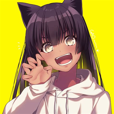 Download 2894x2894 Anime Girl Animal Ears Roar Nekomimi Cute Loli