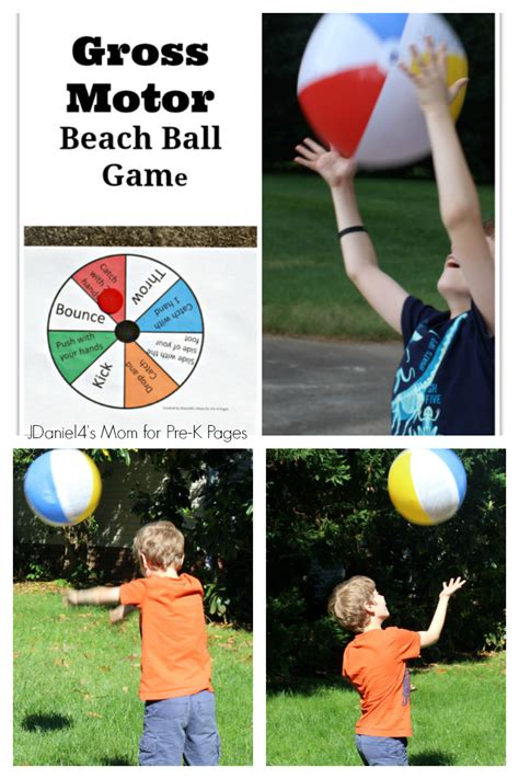 Four corners is a solo minigame located on a large gray platform connected to four smaller, colored ones over lava. Gross Motor Beach Ball Game - Pre-K Pages