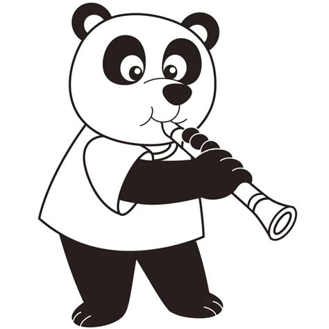 Cartoon Panda Playing A Clarinet — Stock Vector © Kchungtw 22780076
