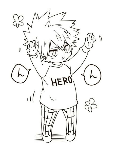 Bakugou Katsuki K A W A I~☆ | Heroes, Dessin manga facile, Dessin manga