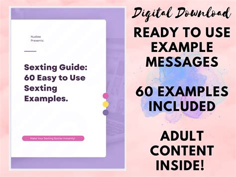 Sexting Guide 60 Easy To Use Example Messages Digital Pdf Etsy