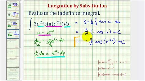 This is the currently selected item. Ex: Indefinite Integral Using Substitution with ...