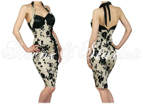 banned pin up floral wiggle dress emo pencil retro gothic sexy vintage rock roll ebay