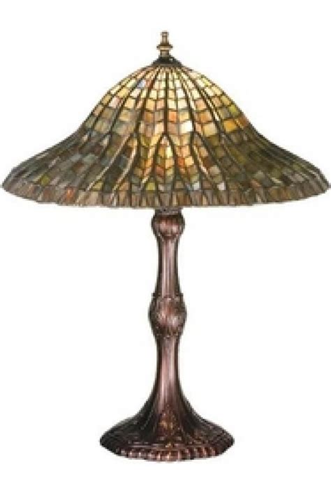 $640 - 20.5 Inch H Tiffany Lotus Leaf Table Lamp Table ...