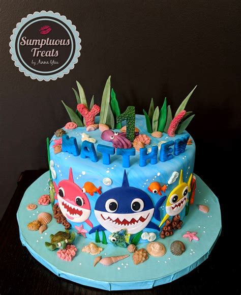Trovato suggests channeling a beach vacation with details like thatched beach umbrellas and colorful ocean murals. Pink Fong Baby Shark 1st Birthday Cake ~ Custom-Made-To ...