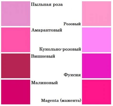 Все цвета оттенки розового цвета: Розовый цвет: значение, применение, сочетание — Независимое ...