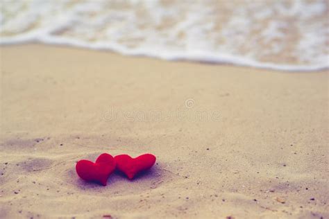 Two Hearts On The Summer Beach Stock Image Image Of Together Couple