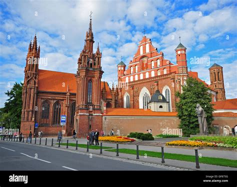 Gothic Church In Vilnius Lithuania Stock Photo Alamy