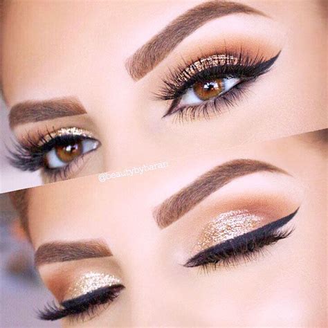 36 Ideas How To Use A Gold Glitter Eye Makeup Gorgeous Makeup
