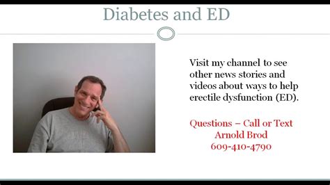 Erectile Dysfunction Ed Impotence And Diabetes Youtube