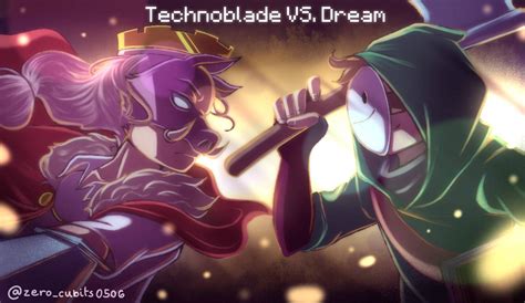 Technoblade Vs Dream Fanart By Crossux0506 On Deviantart