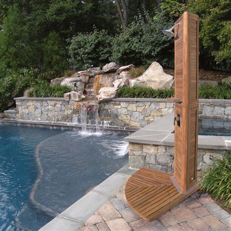 What to do with an indoor pool bathroom? 21 Wonderful Outdoor Shower and Bathroom Design Ideas - BeautyHarmonyLife