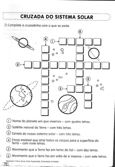 Exercicios Sobre Os Movimentos Da Terra 6o Ano Com Gabarito