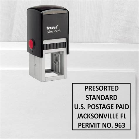 Presorted Standard Postage Paid Rubber Stamp Simply Stamps