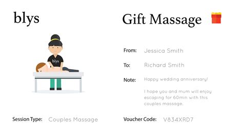 Valentines gift card is like icing on the cake. Massage Gift Vouchers - Gift A Massage At Home | Blys