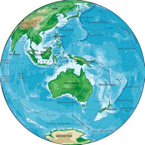 Topographical Map Of Australia Australia Topo Map