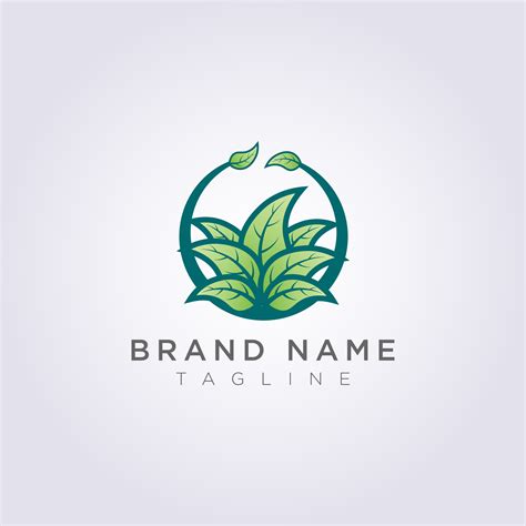 Creative Circle Leaf Plant Logo Design For Your Business Or Brand 702