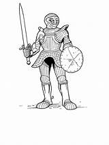 Knight Coloring Knights sketch template