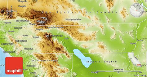 Physical Map Of Riverside County