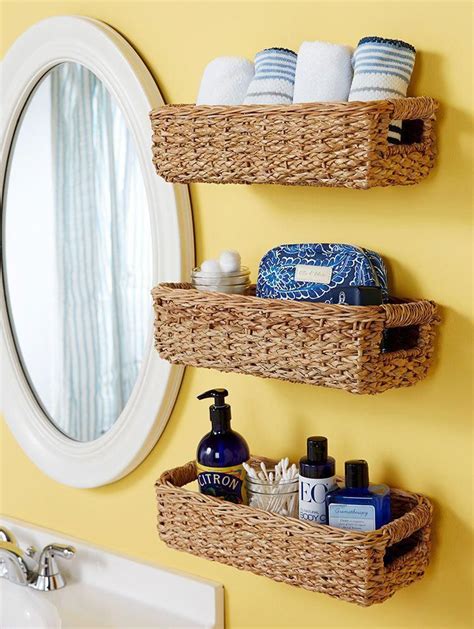 Bathroom Storage Hanging Baskets On Wall Best Small Bathroom Storage