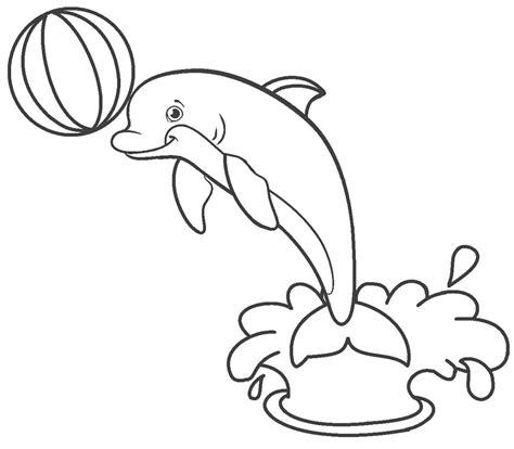 Dolphin Pictures To Color For Kids