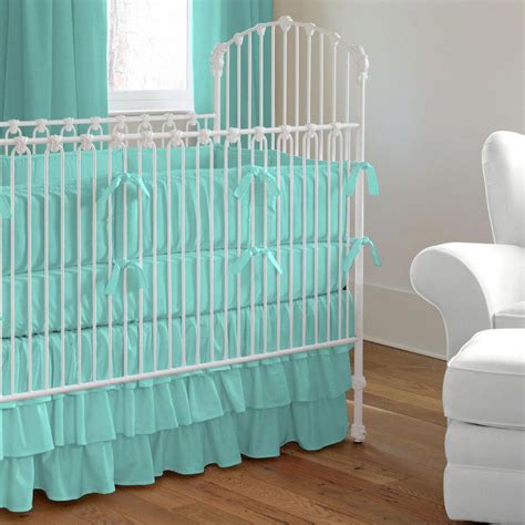Find great deals on ebay for solid color crib bedding. Solid Teal Crib Bedding | Carousel Designs #AquaBedding ...