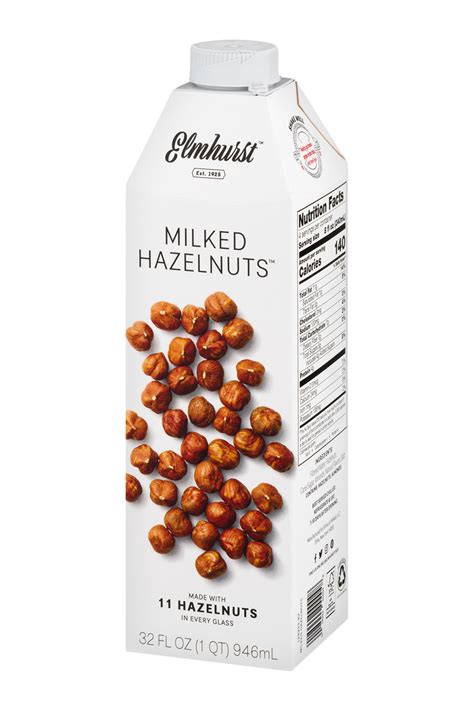 Milked Hazelnuts Milk Nutrition Hazelnut Milk Unsweetened