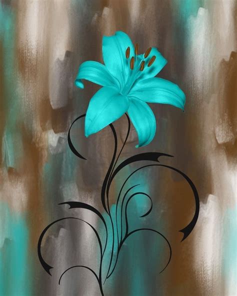 Pin By Cat Eyes On Aqua Flower Canvas Wall Art Flower Wall Art Canvas Wall Art